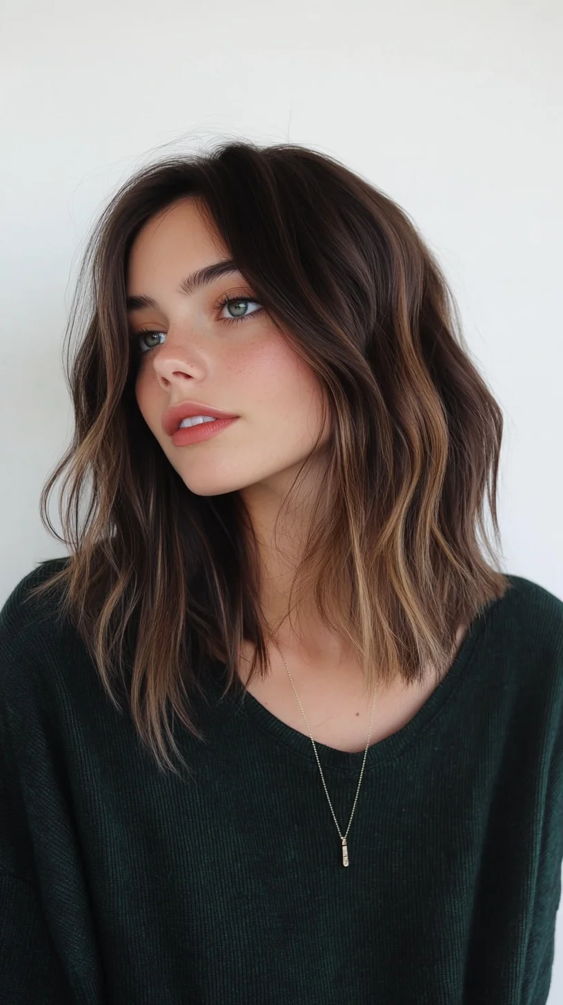 Effortlessly Chic Waves: The Modern Shoulder-Length Cut