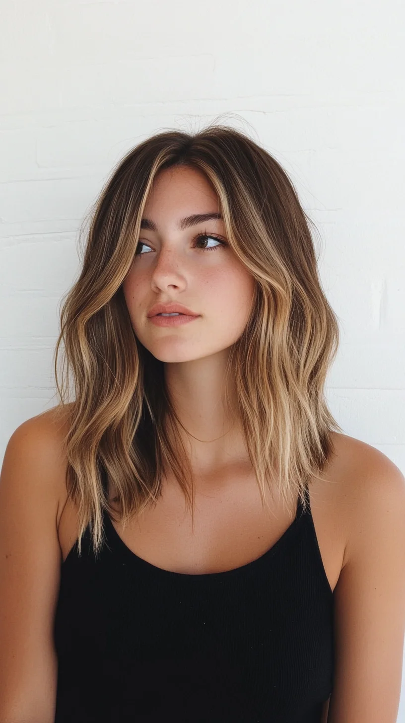 Effortlessly Chic Waves: The Ultimate Medium-Length Hairdo