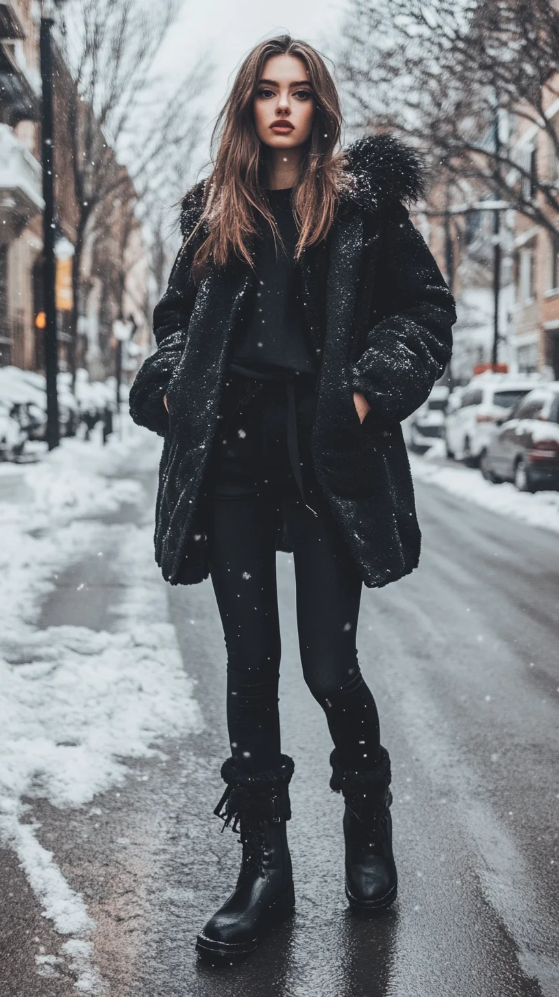 Effortlessly Chic: Winter Street Style with Cozy Layers and Edgy Touches