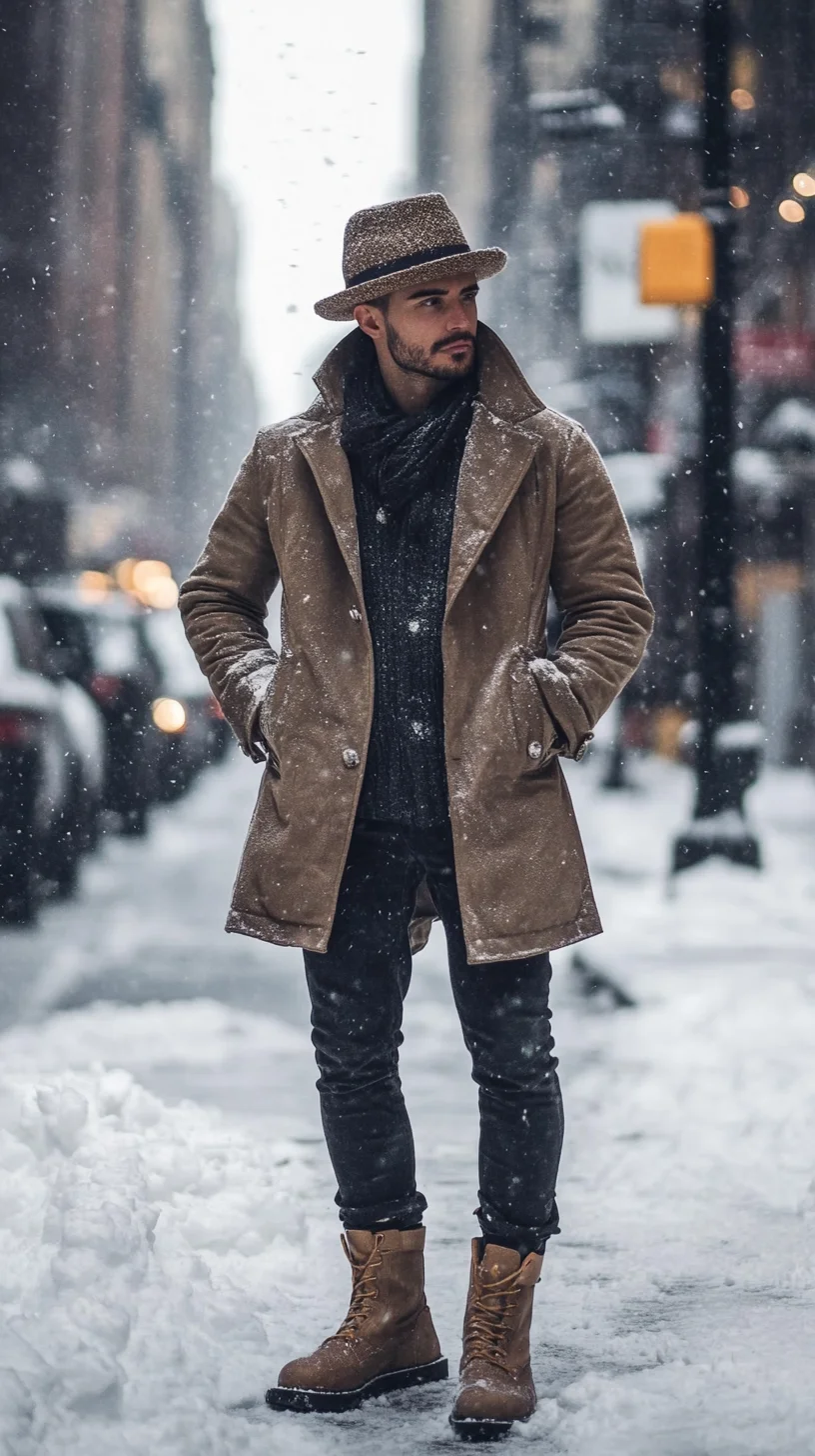 Effortlessly Chic Winter Style: Cozy Layers Meet Rugged Elegance