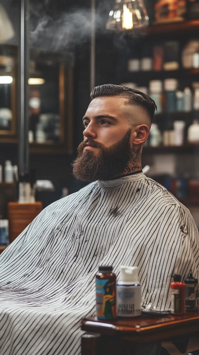 Effortlessly Cool: The Classic Fade with a Bearded Twist