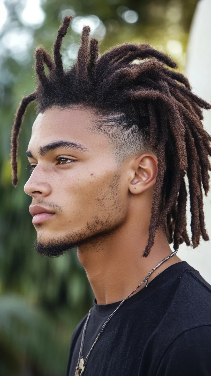 Effortlessly Cool: The Distinctive High Top Dreads with Fade