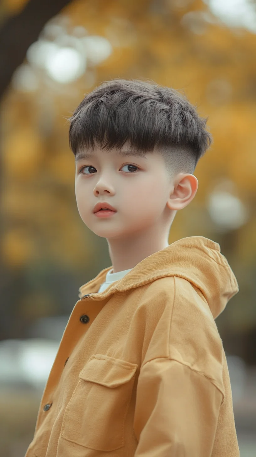 Effortlessly Cool: The Textured Top and Fade Hairstyle for Kids