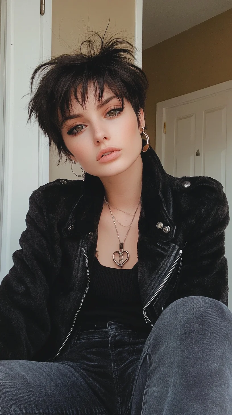 Effortlessly Edgy Pixie: The Bold, Textured Hairstyle for Modern Rebels