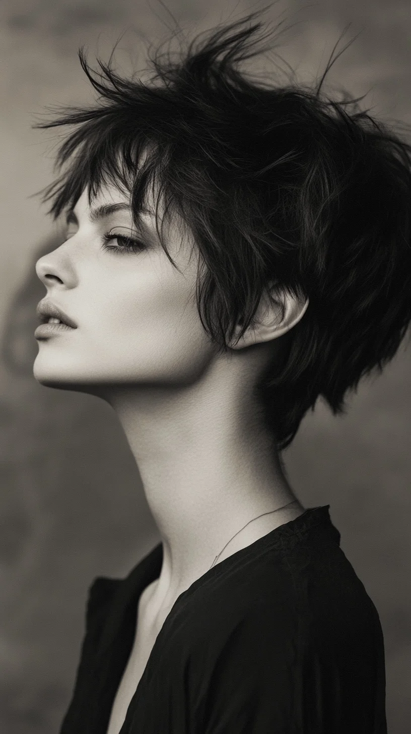 Effortlessly Edgy: The Chic Messy Pixie Cut for Bold Fashion Statements