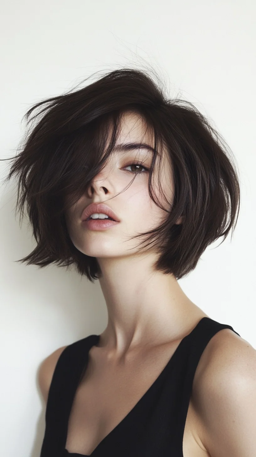 Effortlessly Edgy: The Textured Bob with Flirty Layers