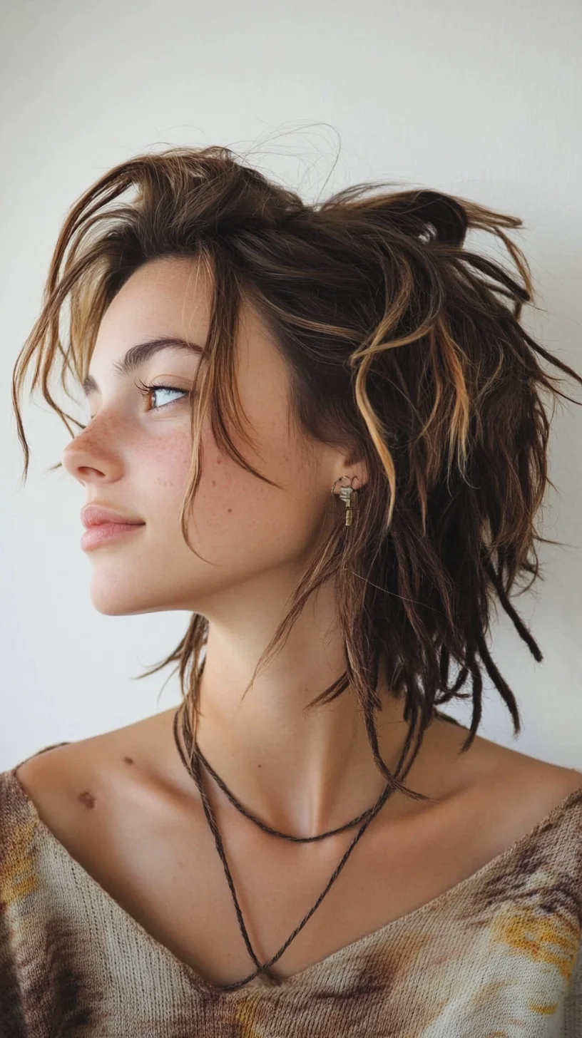 Effortlessly Edgy: The Tousled Layered Bob