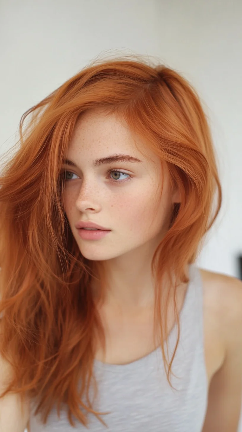 Effortlessly Glamorous: Embrace the Luscious Long Copper Waves