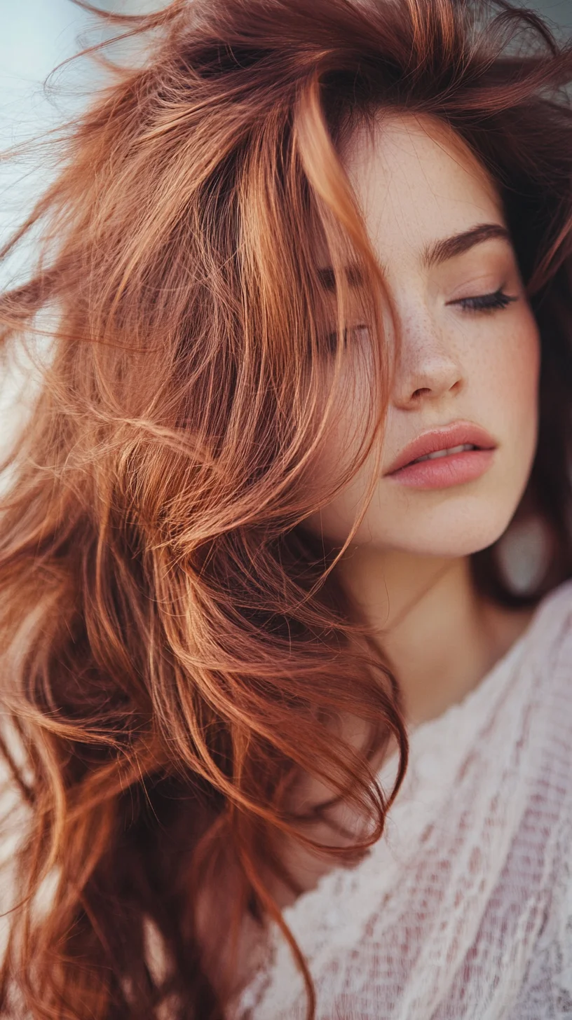 Effortlessly Glamorous: The Textured, Voluminous Red Wavy Mane