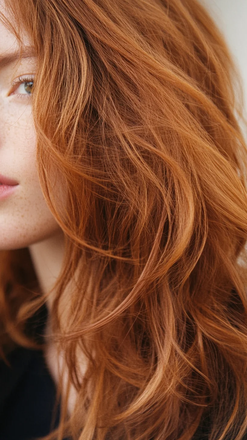 Effortlessly Radiant: The Luscious Waves of Fiery Red