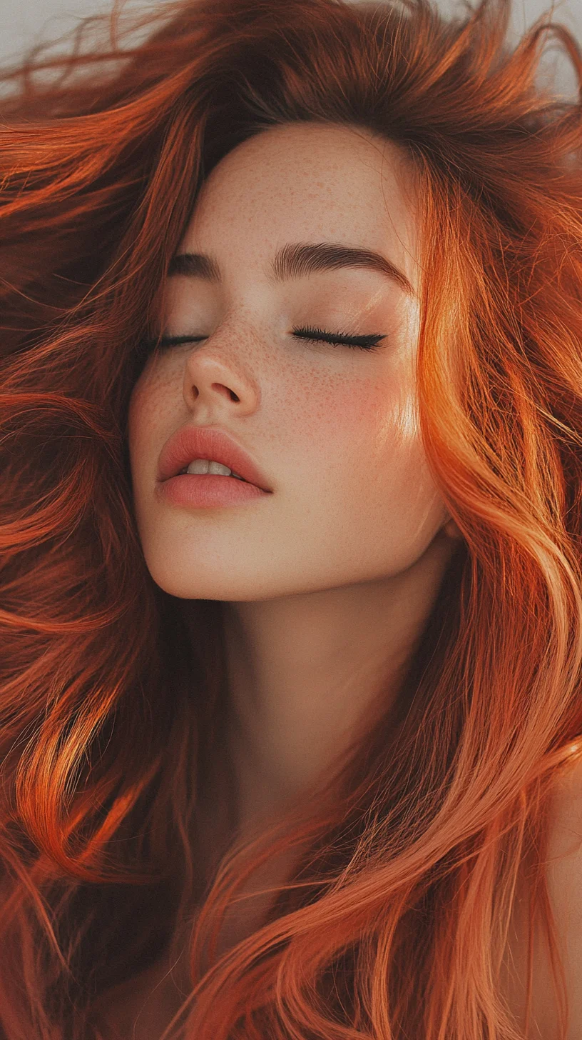 Effortlessly Radiant: The Voluminous Copper Waves