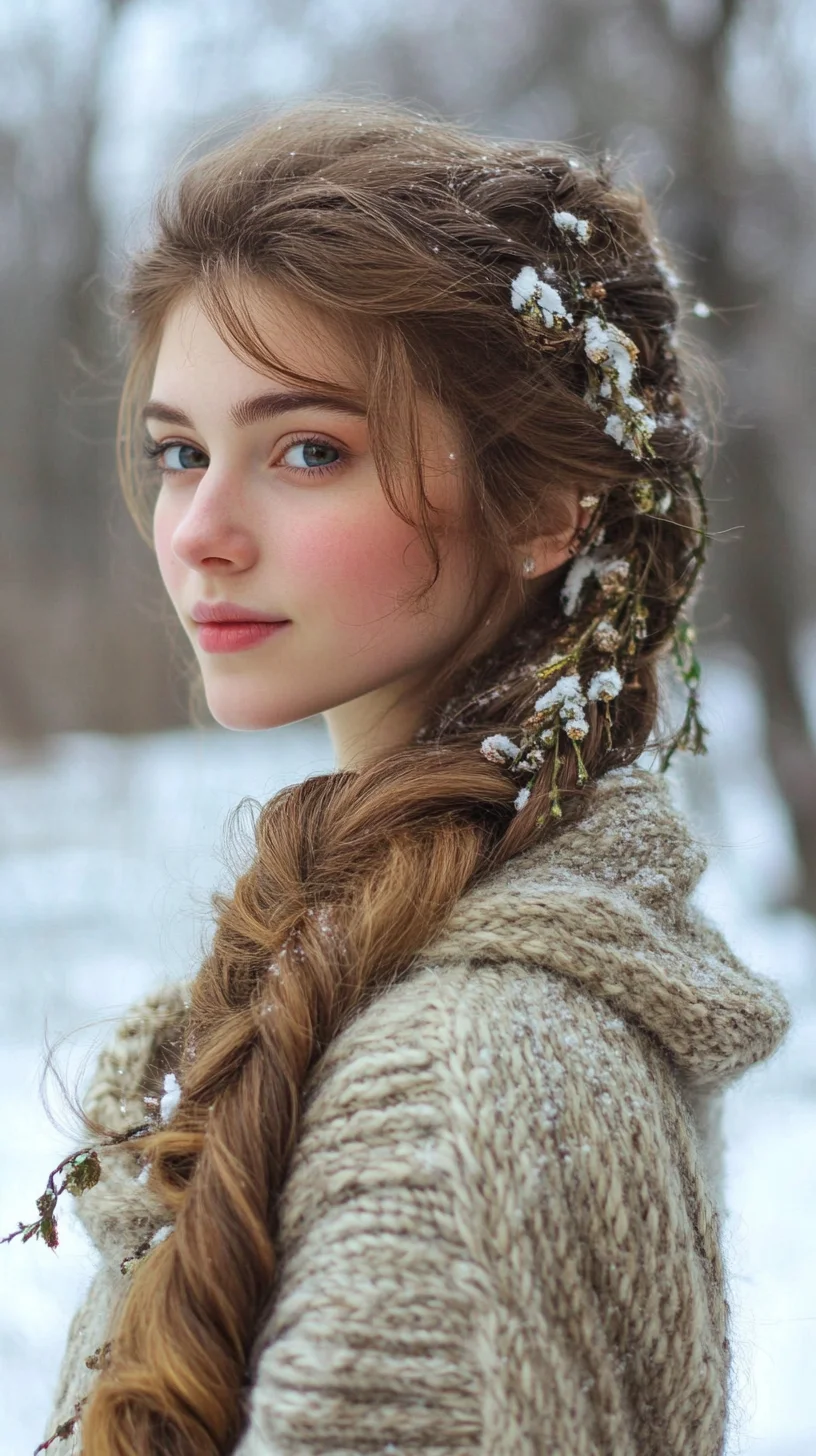 Effortlessly Romantic: The Braided Winter Wonderland Hairstyle