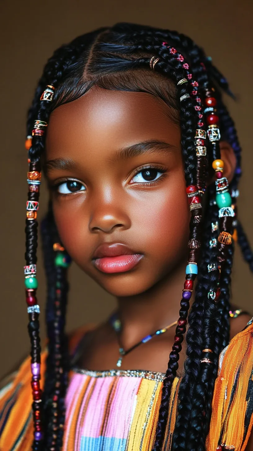 Elegant Beaded Braids: A Playful and Stylish Choice for Kids