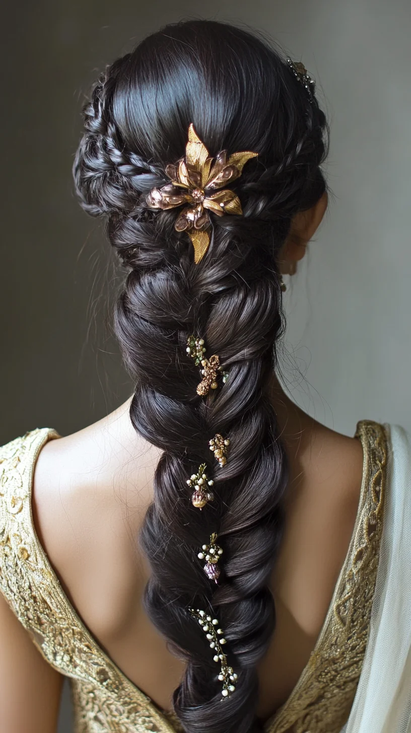 Elegant Braided Beauty with Floral Accents for Timeless Appeal