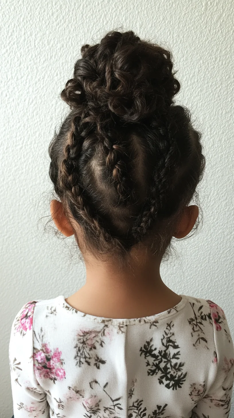 Elegant Braided Bun: A Chic Updo for Curly Hair