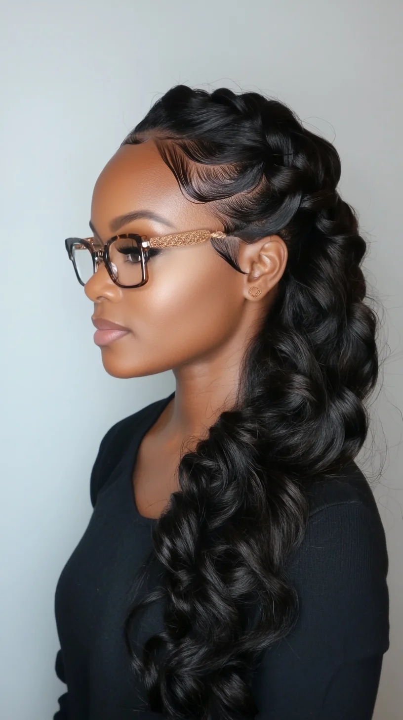 Elegant Braided Side Ponytail: A Chic Fusion of Texture and Sophistication