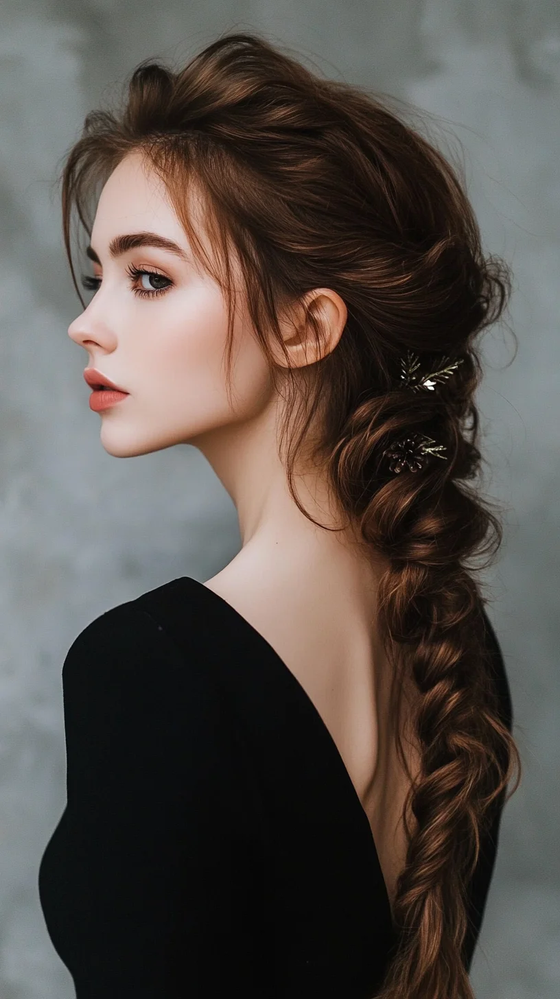 Elegant Braided Updo with Chic Accessories for Effortless Glamour