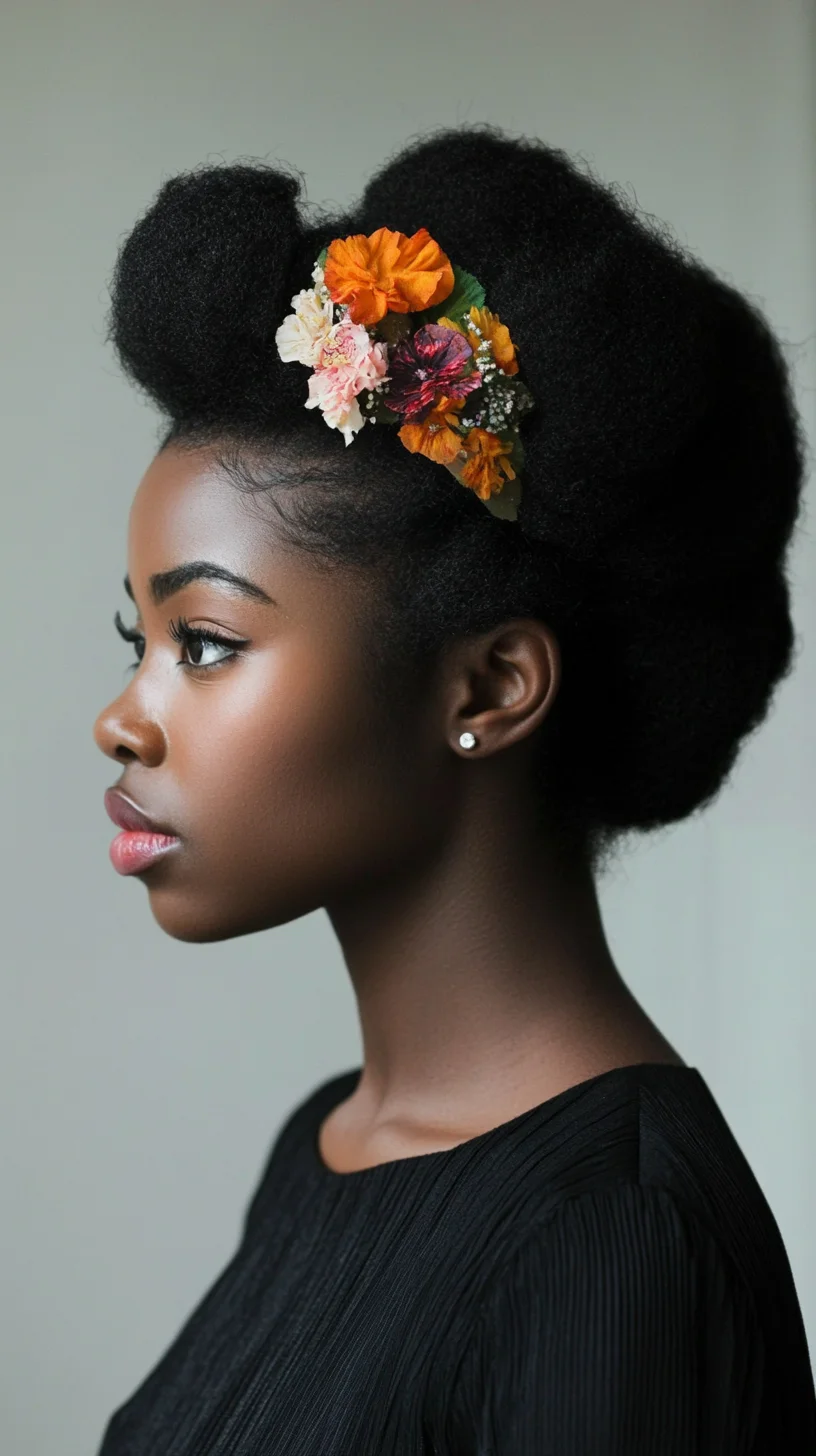 Elegant Floral Updo: A Timeless Style That Exudes Sophistication