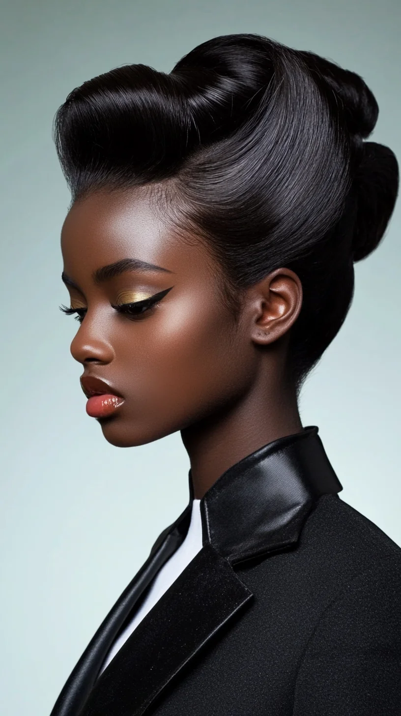 Elegant High Bun with Sleek Volume: A Timeless Statement