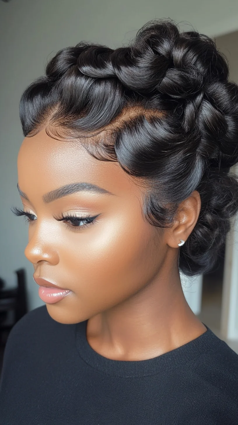 Elegant Twisted Crown: A Chic Updo for Effortless Glamour