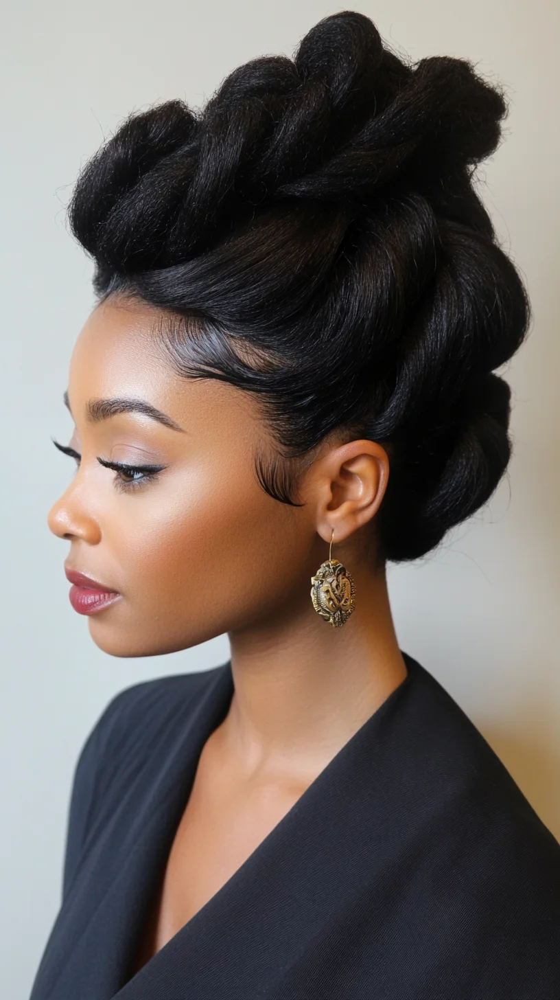 Elegant Twisted Updo: A Luxurious and Timeless Hairstyle