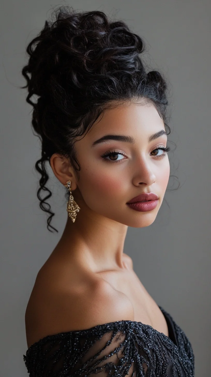 Elegant Updo with Loose Curls: The Ultimate Sophisticated Statement