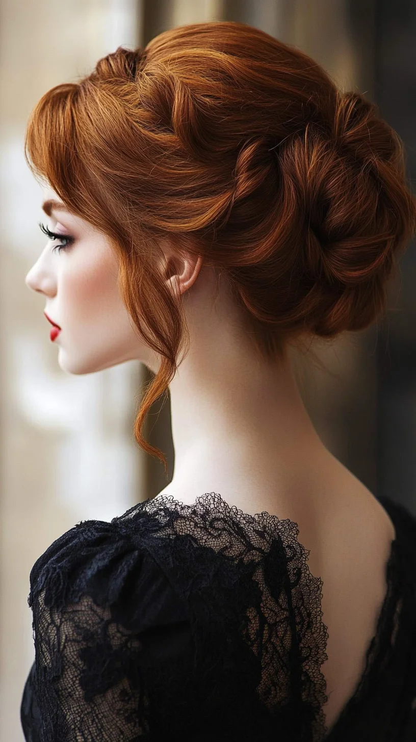 Elegant Updo with Twisted Braids: A Timeless Classic for Any Occasion