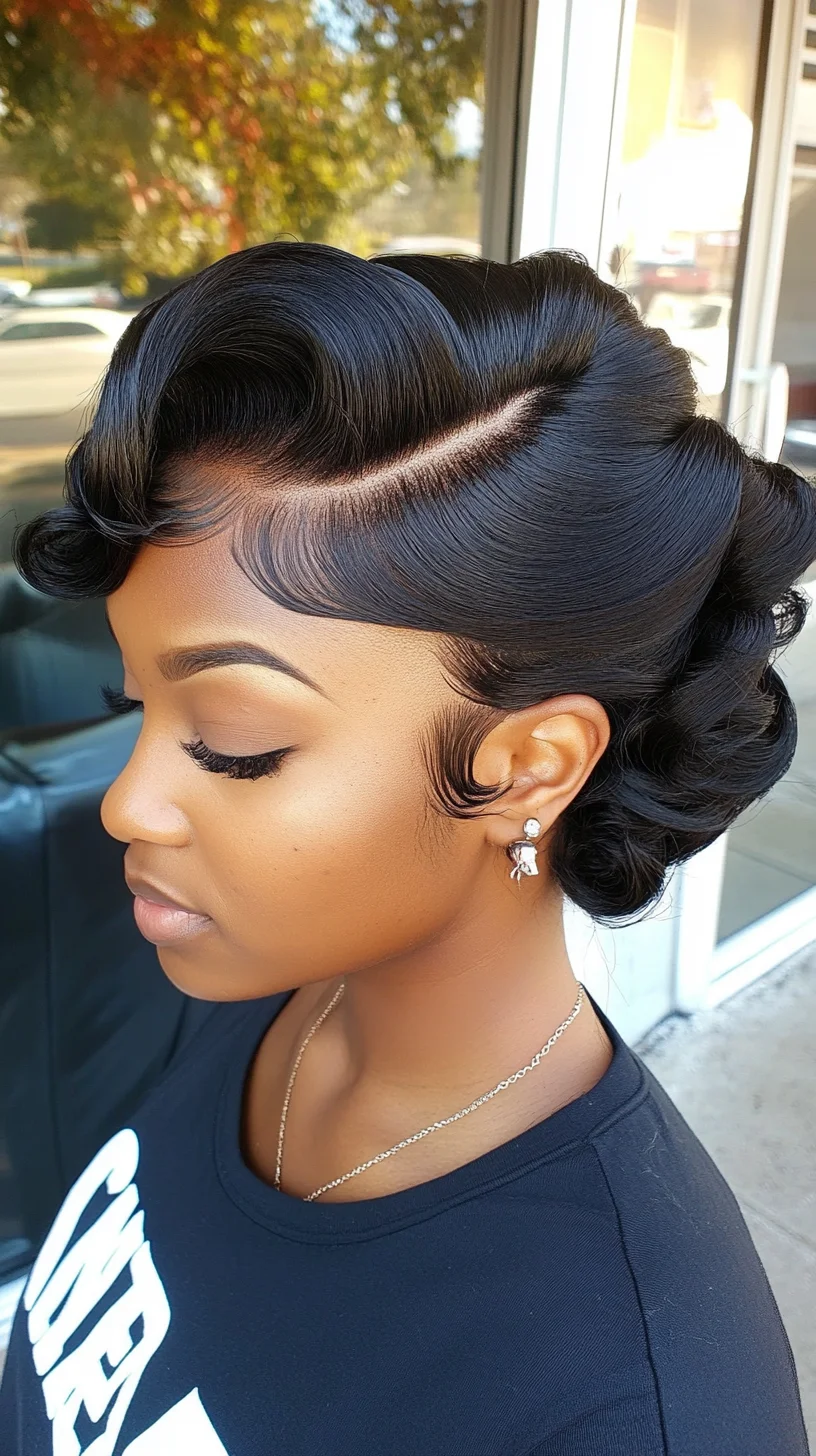 Elegant Vintage Waves: A Timeless Hairstyle for Any Occasion