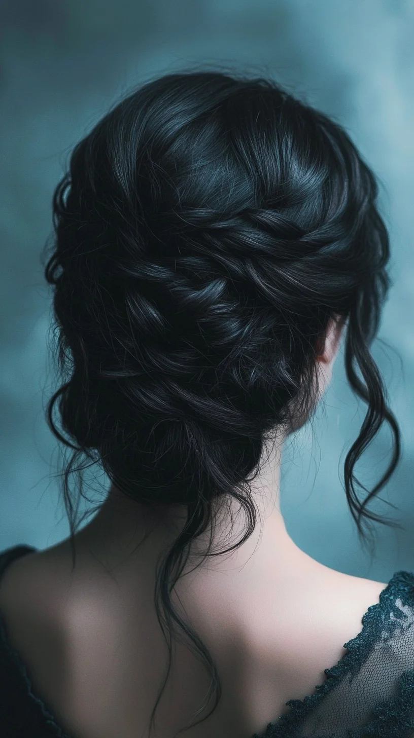 Elegantly Romantic Braided Updo: The Perfect Choice for Special Occasions