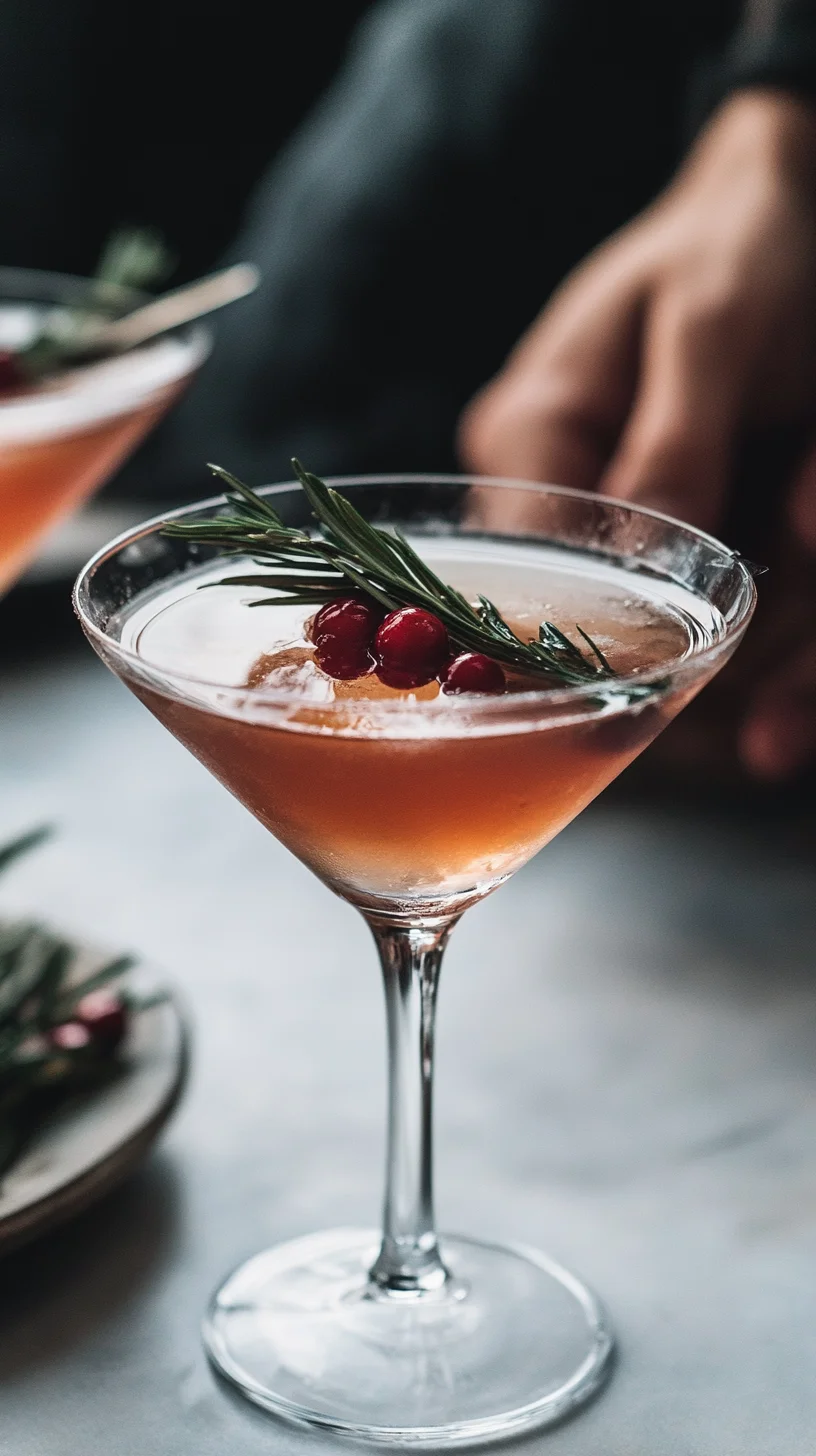 Elevate Your Celebrations with a Festive Rosemary Cranberry Cocktail