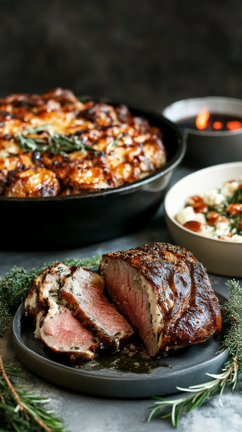 Elevate Your Dinner: Herb-Crusted Roast Lamb with Creamy Potato Bake