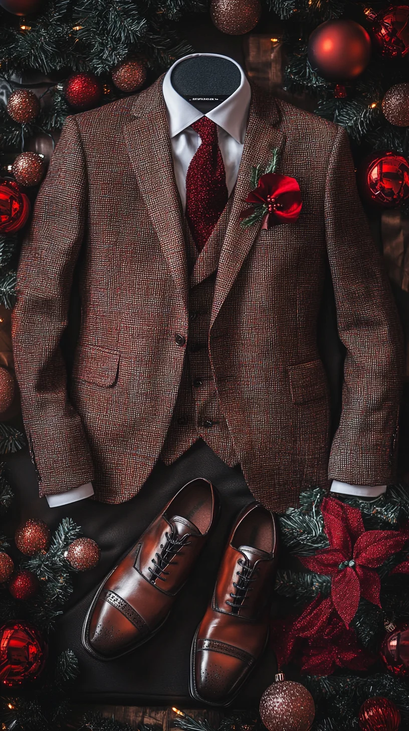 Elevate Your Holiday Style: A dapper blend of classic charm and festive flair