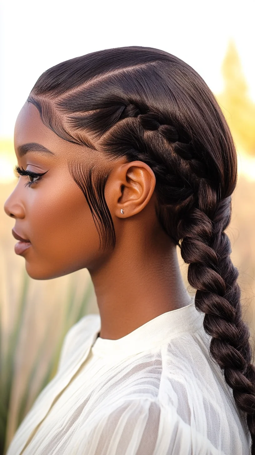 Elevate Your Look: Sleek Braided Ponytail with Chic Side Accents