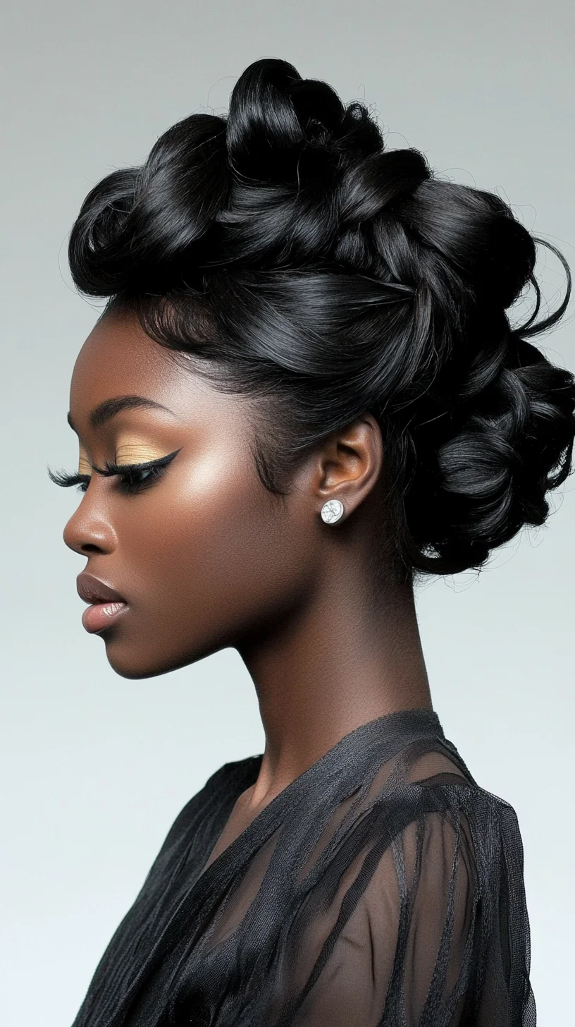 Elevate Your Look with a Glamorous Vintage Updo for Effortless Elegance