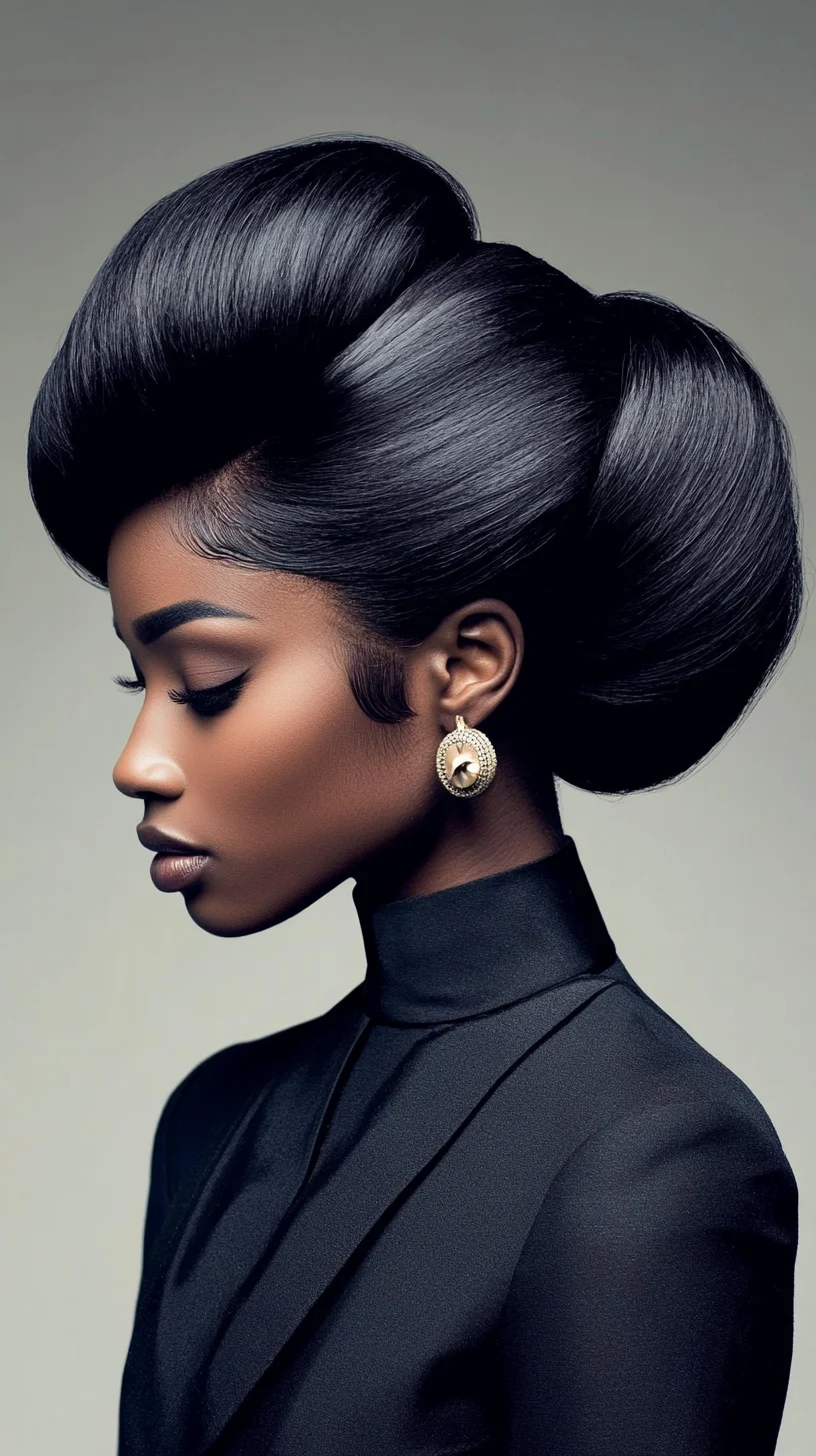 Elevate Your Look with a Sleek Vintage-Inspired Beehive Updo