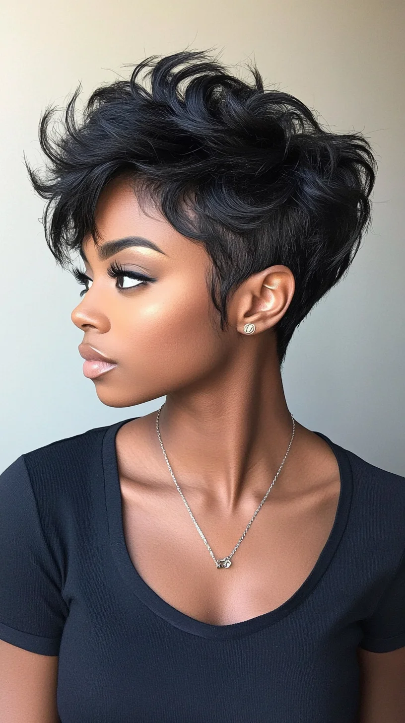 Elevate Your Look with Chic, Edgy Tousled Pixie Hair