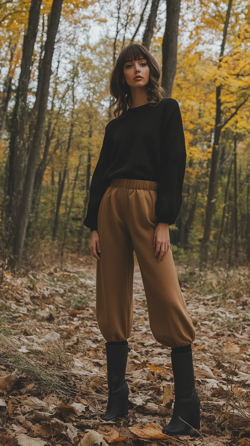 Embrace Autumn Chic: Cozy Knit Tops Meet Stylishly Slouchy Trousers