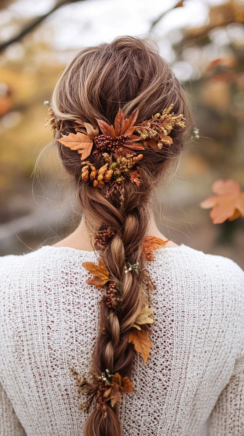 Embrace Autumn Elegance with a Nature-Inspired Braided Hairstyle