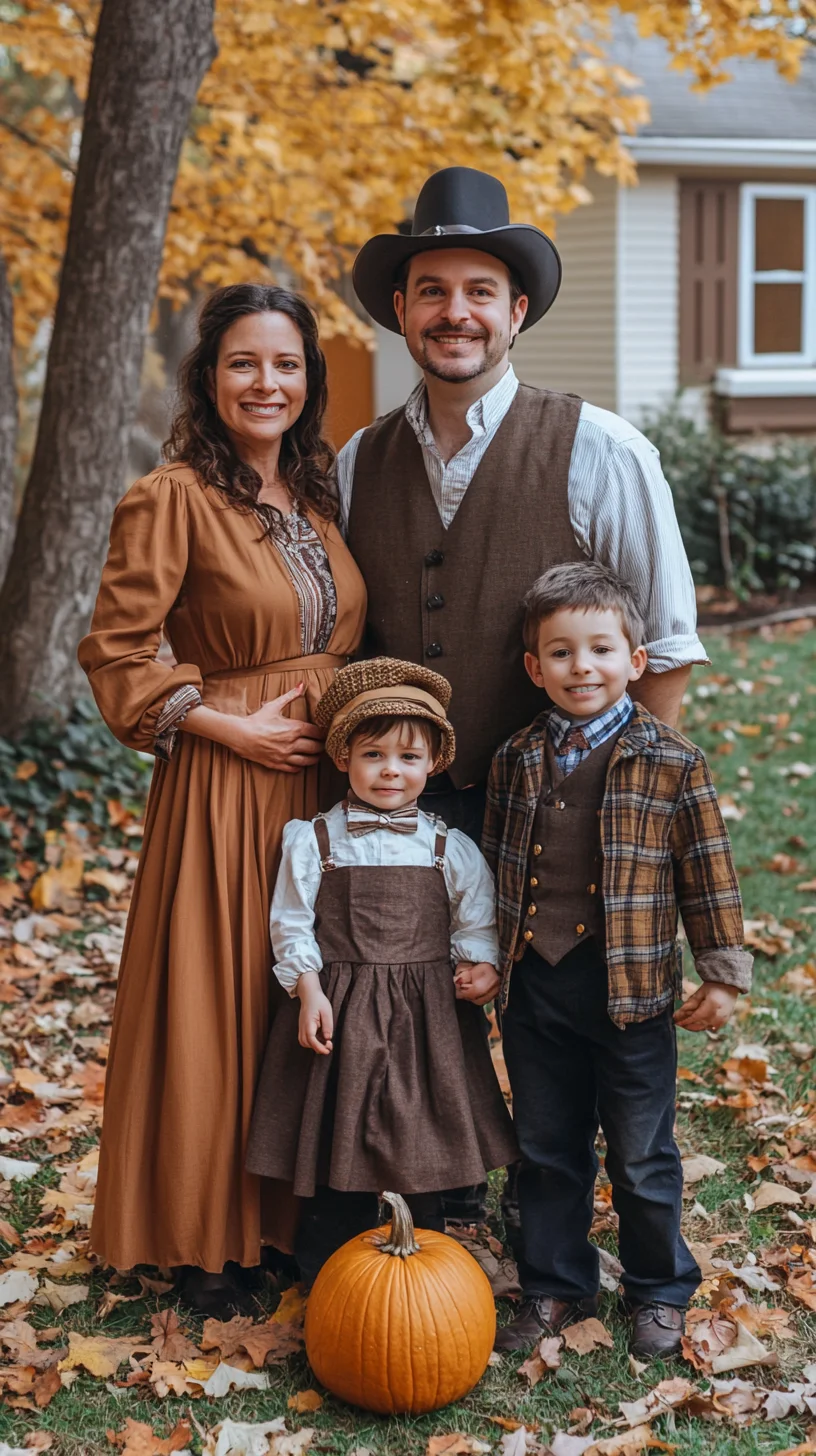 Embrace Autumn Nostalgia: Charming Family Outfit Inspired by Classic Heritage