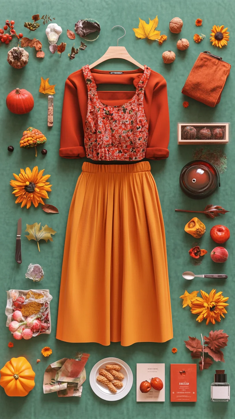 Embrace Autumn Vibes: A Cozy Floral Ensemble for Seasonal Celebrations