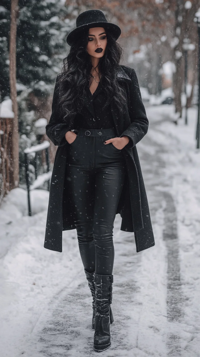 Embrace Bold Elegance: Chic All-Black Winter Glam