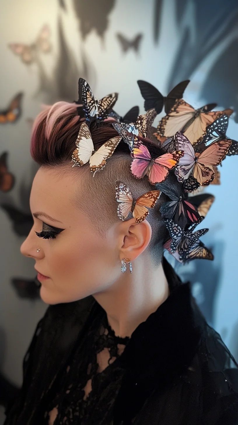 Embrace Bold Elegance: The Butterfly-Inspired Edgy Hairstyle