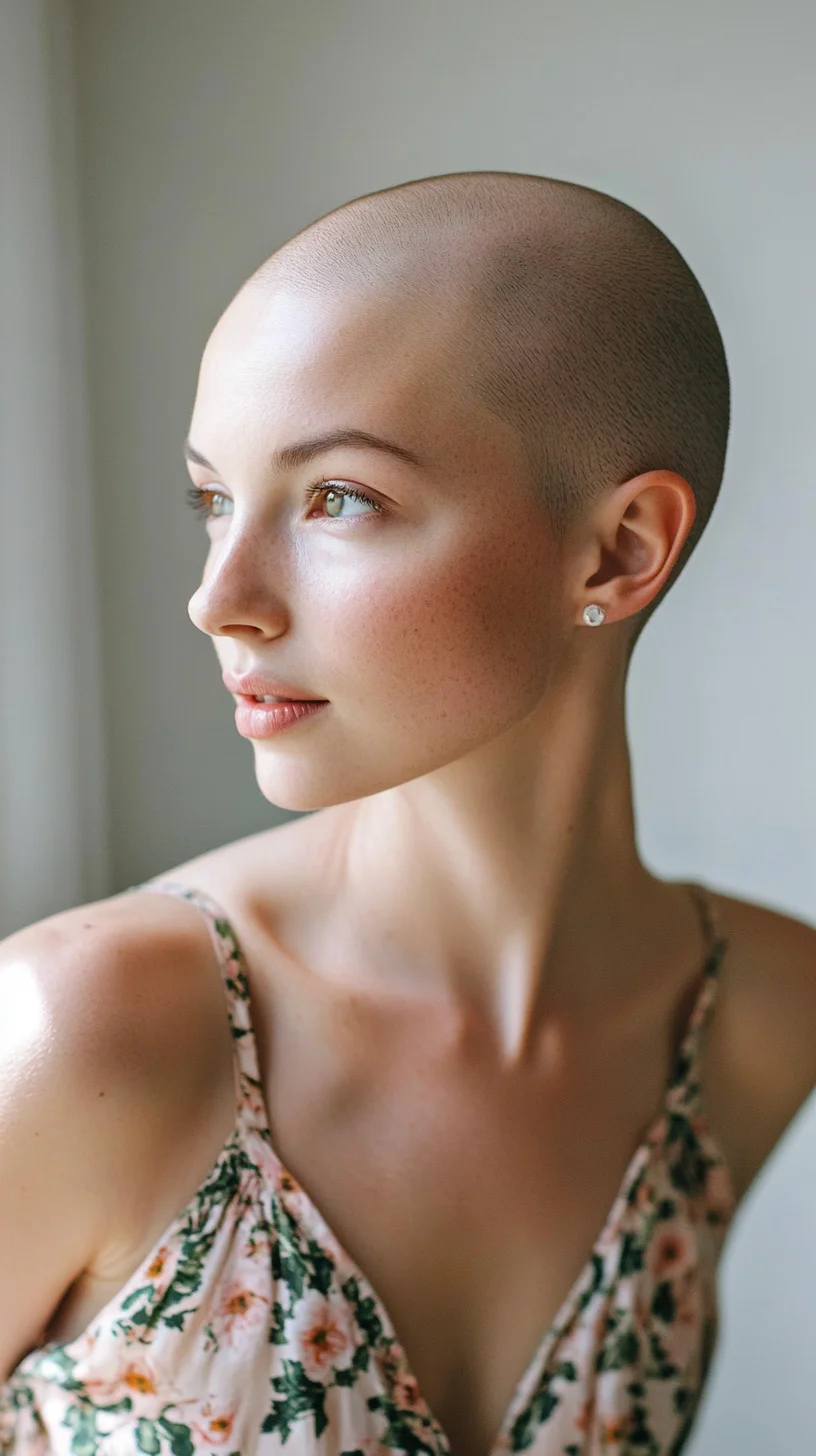 Embrace Bold Elegance: The Chic and Minimalist Sculpted Bald Look