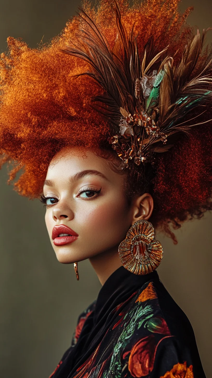 Embrace Boldness: The Vibrant Big Hair with Artful Accents