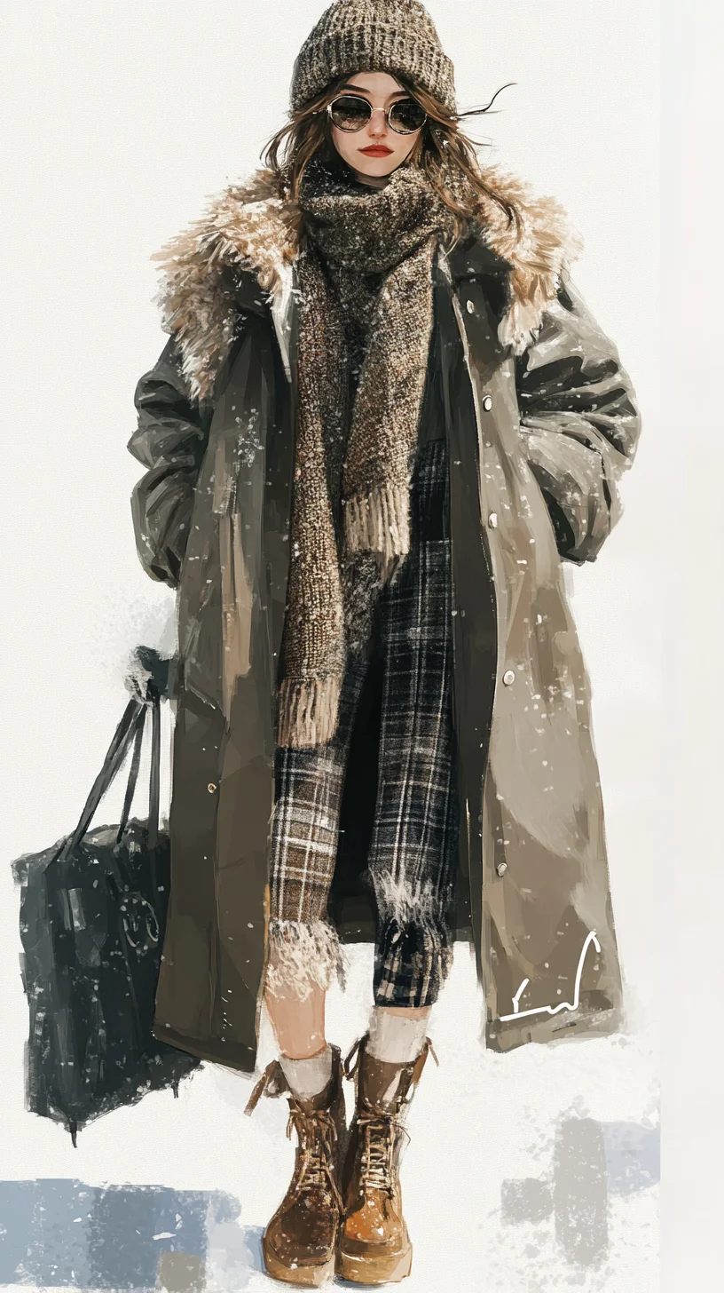 Embrace Cozy Chic: Layered Tartan & Earthy Hues for Winter Wonderlands