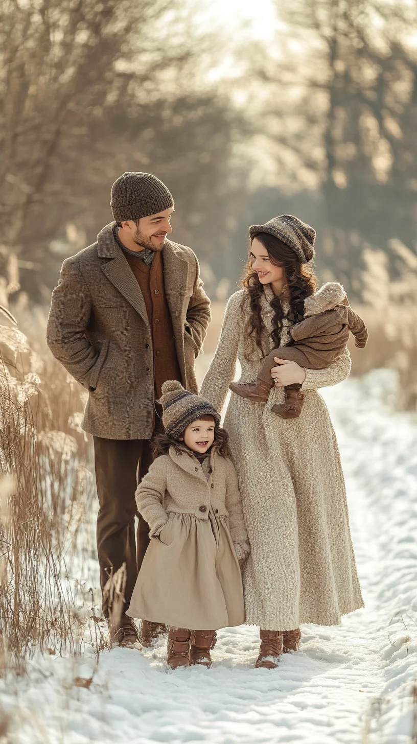 Embrace Cozy Elegance: Family Winter Style with Timeless Touches