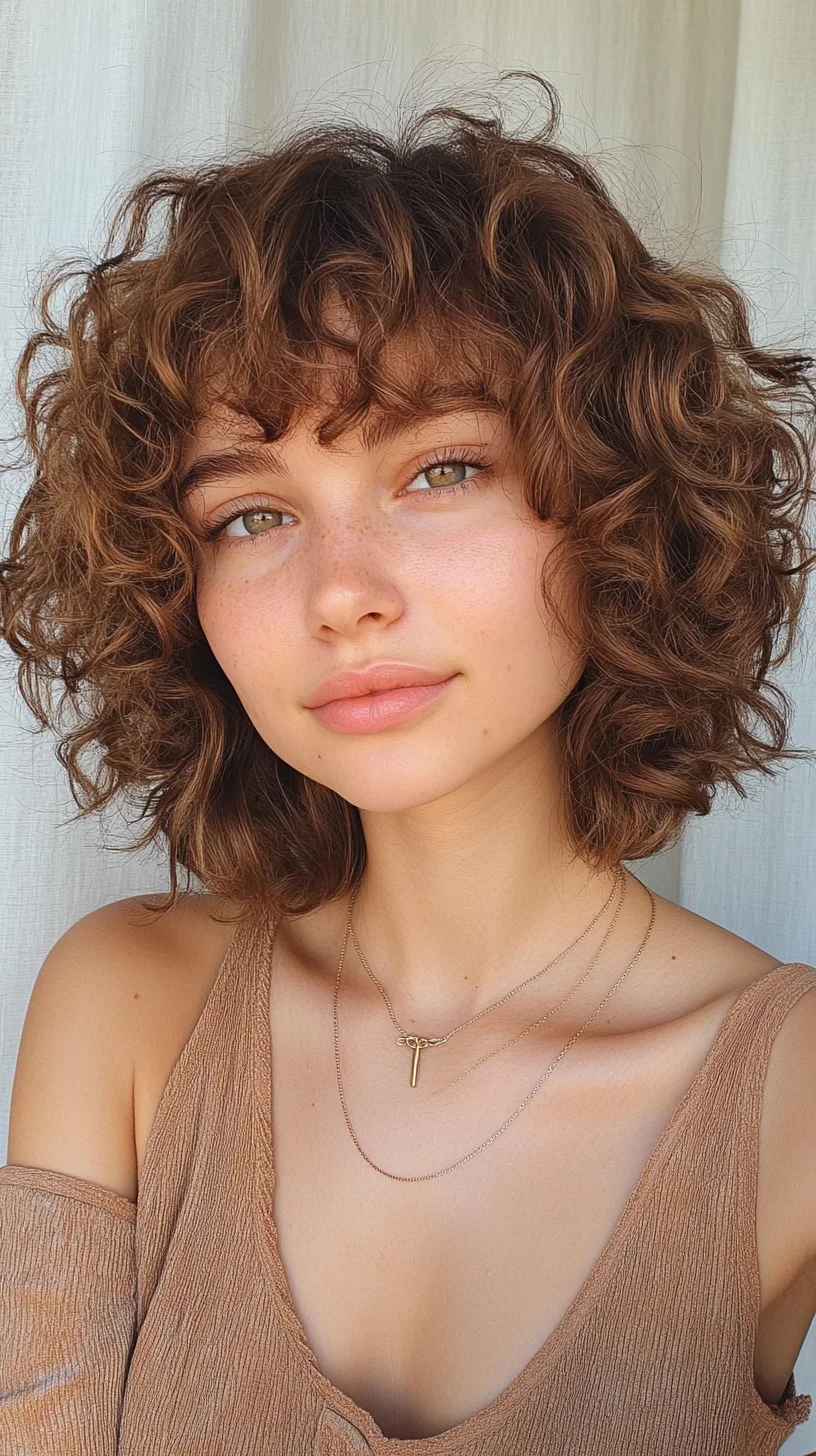 Embrace Effortless Elegance: The Chic Curly Bob Style