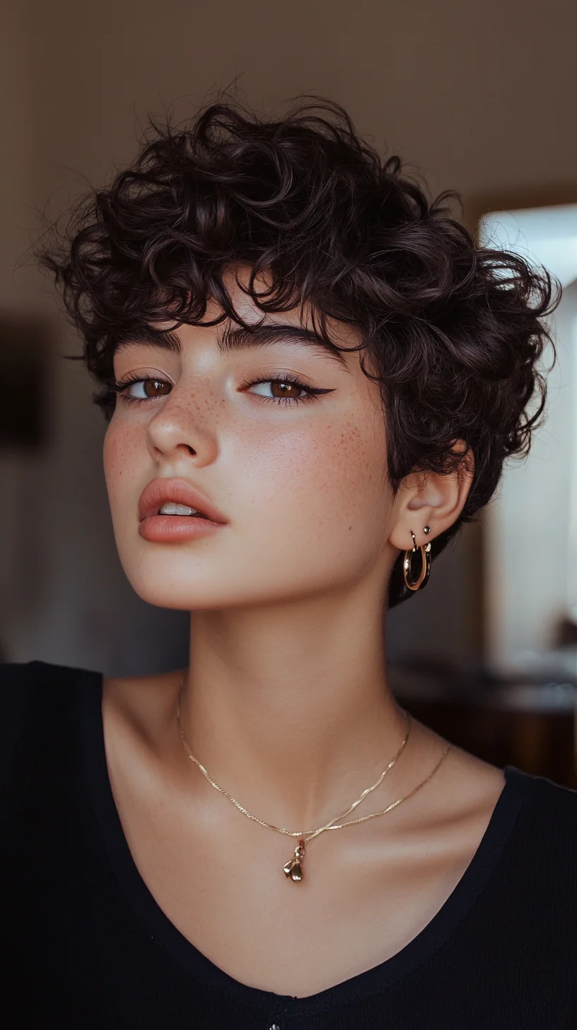 Embrace Effortless Elegance with Chic Curly Pixie