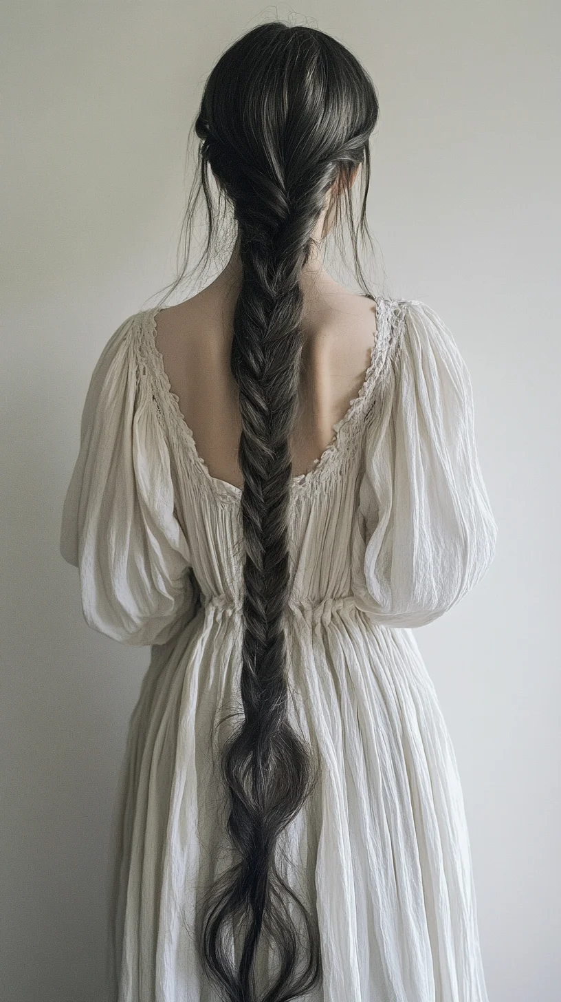 Embrace Elegance with a Dramatic Long Fishtail Braid