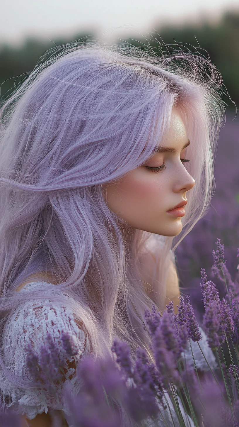 Embrace Ethereal Elegance: The Dreamy Lavender Layered Waves